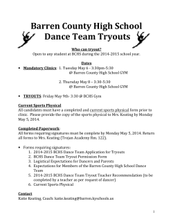 Barren County High School Dance Team Tryouts