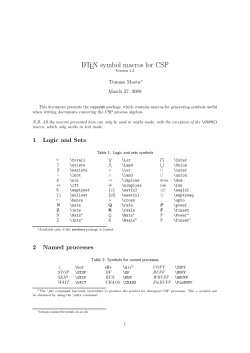 LATEX symbol macros for CSP