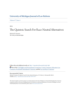 The Quixtoic Search For Race-Neutral Alternatives