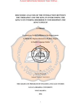 discourse analysis of the interaction between the