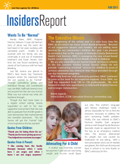 The Executive Minute - East Bay Agency for Children