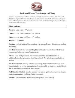 Lexicon of Exeter Terminology and Slang
