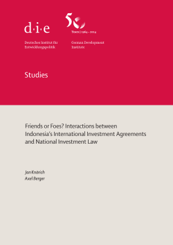 Friends or Foes? Interactions between Indonesia`s International