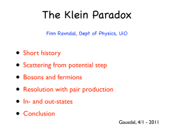 The Klein Paradox