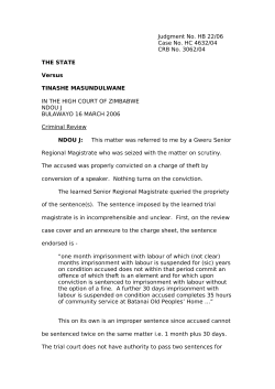 Judgment No. HB 22/06 Case No. HC 4632/04 CRB No