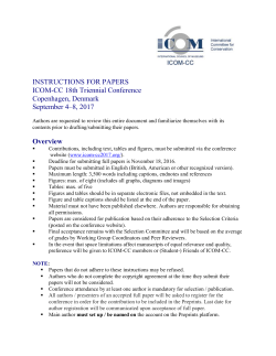 ICOM COMMITTEE FOR CONSERVATION - ICOM