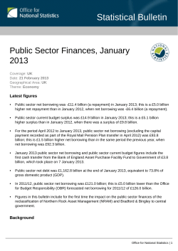 Public Sector Finances, January 2013