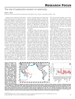 The role of subduction erosion on seismicity