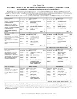 biochemical sciences major &ndash; pre-veterinary - Ohio State ATI