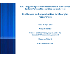 Challenges and opportunities for Georgian researchers