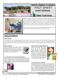 Guide TTS 8 - Paint Disposal