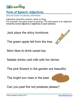Adjectives - K5 Learning
