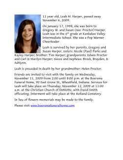 Leah Harper Obit 2 - Boersma Funeral Home