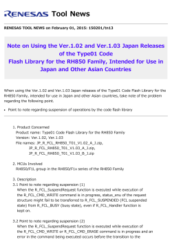Note on Using the Ver.1.02 and Ver.1.03 Japan Releases
