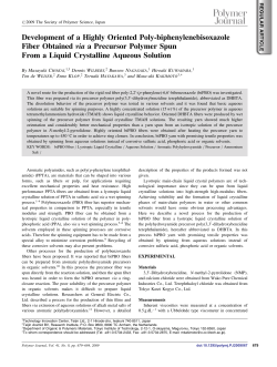 Development of a Highly Oriented Poly