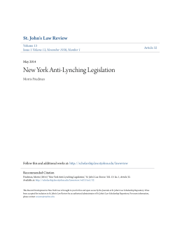 New York Anti-Lynching Legislation