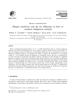 Disgust sensitivity and the sex difference in fears to common