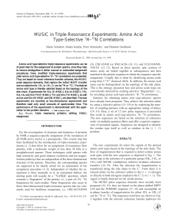 MUSIC in Triple-Resonance Experiments: Amino Acid Type