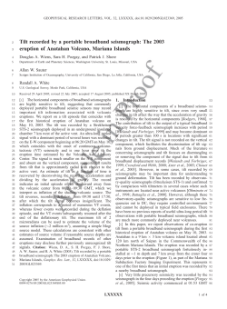 Tilt recorded by a portable broadband seismograph