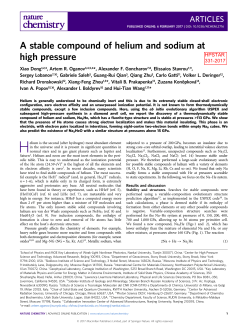 A stable compound of helium and sodium at high pressure
