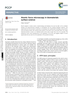 Atomic force microscopy in biomaterials surface