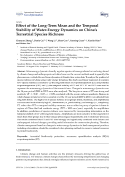 Effect of the Long-Term Mean and the Temporal Stability of Water