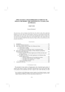 open justice and suppressing evidence of police methods