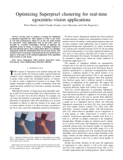 Optimizing Superpixel clustering for real-time egocentric