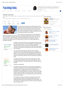 Fathers and Sons | Psychology Today