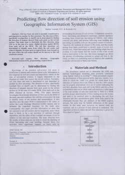 Predicting flow direction of soil erosion using Geographic