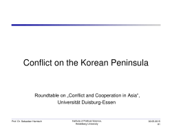 Conflict on the Korean Peninsula