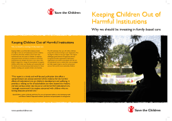 Keeping Children Out of Harmful Institutions