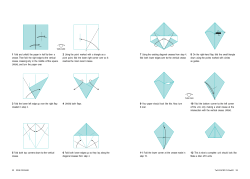 1 Fold and unfold the paper in half to form a crease. Then fold the