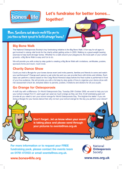 Let`s fundraise for better bones... together!