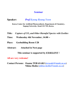 Seminar Speaker: Prof Kyung Byung Yoon