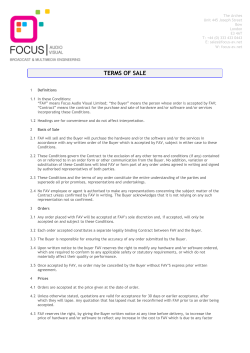 FAV TOB - Focus Audio Visual Ltd