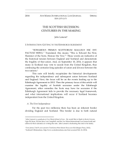 the scottish secession: centuries in the making