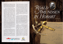 Roald Amundsen in Hobart - Department of State Growth