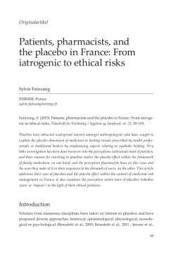 Patients, pharmacists, and the placebo in France
