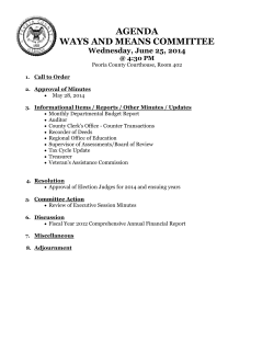 agenda ways and means committee