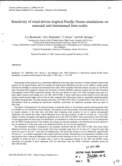 Sensitivity of wind-driven Tropical Pacific simulations on seasonal