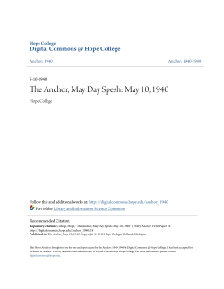 The Anchor, May Day Spesh: May 10, 1940