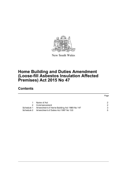 Home Building and Duties Amendment (Loose