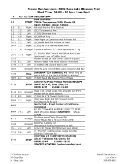Cue sheet - Fresno Cycling Club