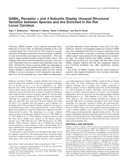 GABAA Receptor and Subunits Display Unusual Structural Variation