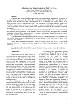 Heterojunction diodes including ZnO thin films