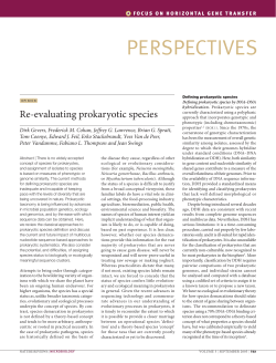 focus on horizontal gene transfer - Bioinformatics and Systems Biology