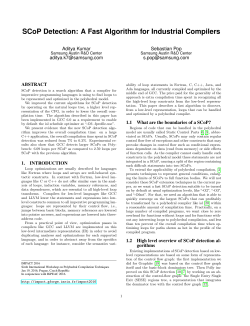 SCoP Detection: A Fast Algorithm for Industrial Compilers