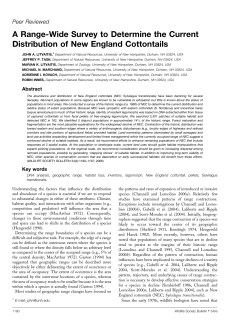 A Range-Wide Survey to Determine the Current Distribution of New