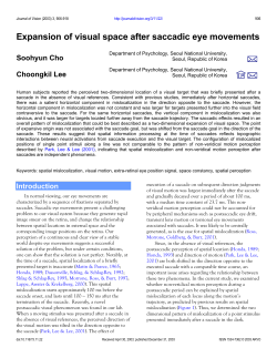 Cho (2003) Expansion of visual space after saccadic eye